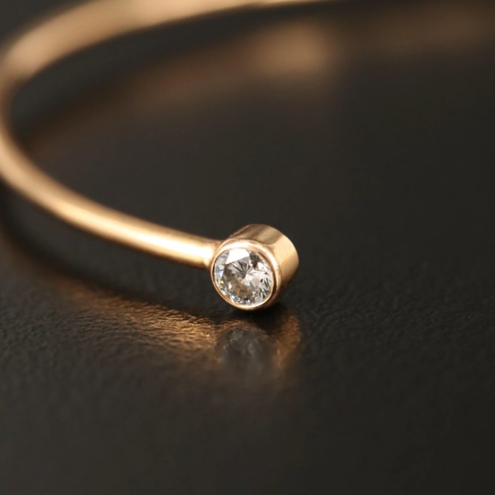 SOLD - Vanrycke Paris Mademoiselle Else 18k Gold Diamond Cuff Bracelet - Picture 8 of 14